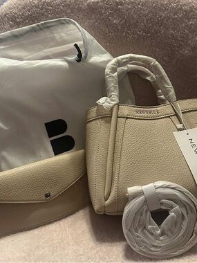 Neutral Beige Pebbled Tote Bag by